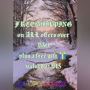 Free shipping and a free gift 🎁
